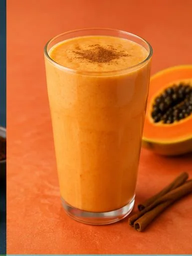 Vitamina de mamão com canela