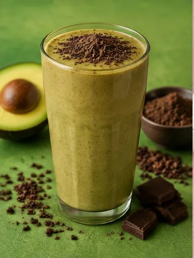 Shake de abacate com cacau