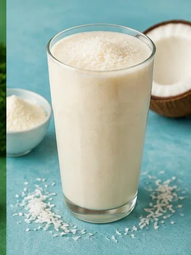 Shake de coco com leite em pó