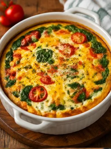 Omelete de forno de legumes