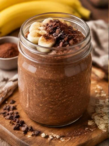 Overnight oats de cacau