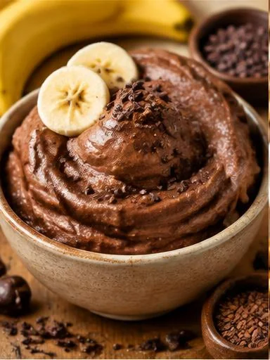 Sorvete de banana com cacau (nice cream)