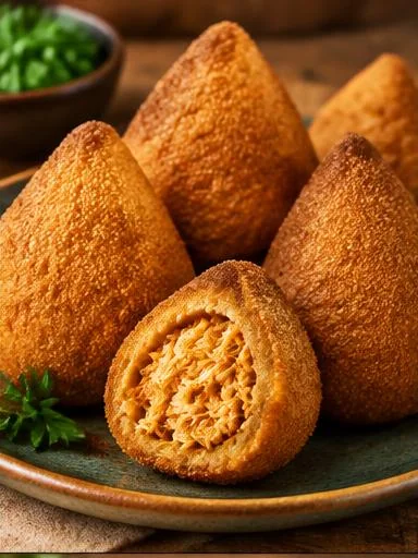 Coxinha de frango na airfryer