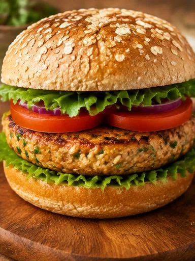 Hambúrguer caseiro de frango com aveia