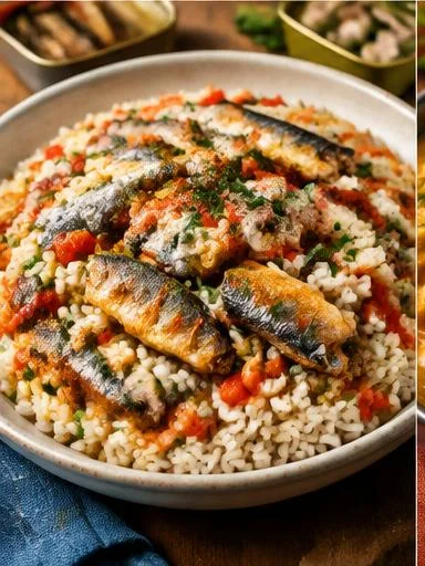 Arroz de sardinha de forno