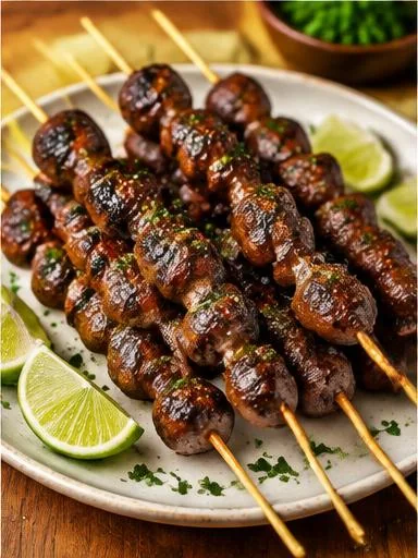 Espetinho de coração na airfryer