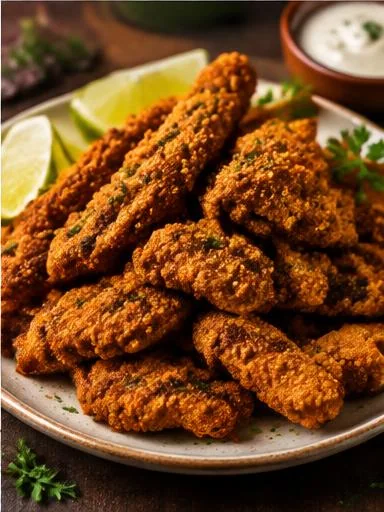 Fígado empanado na airfryer