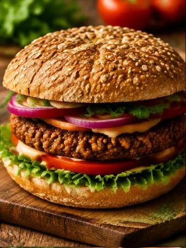 Hambúrguer de PTS com aveia
