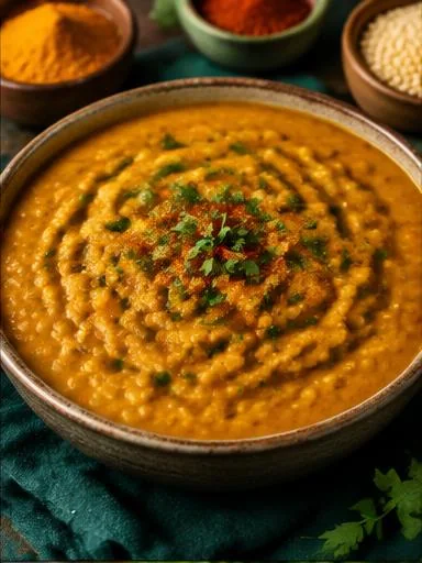 Dal de lentilha com especiarias