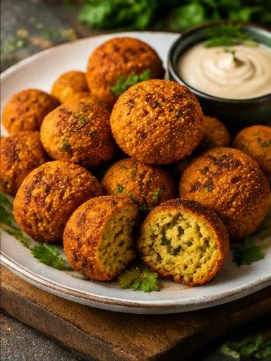 Croquete de grão de bico na airfryer
