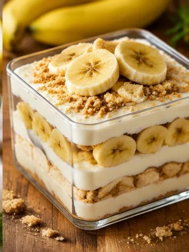 Pavê proteico de banana