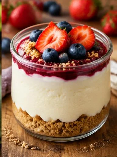 Cheesecake de pote sem forno