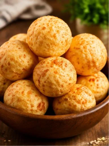 Pão de queijo proteico de forno