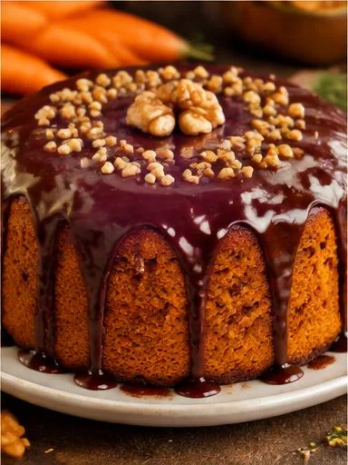Bolo de cenoura com cobertura de cacau