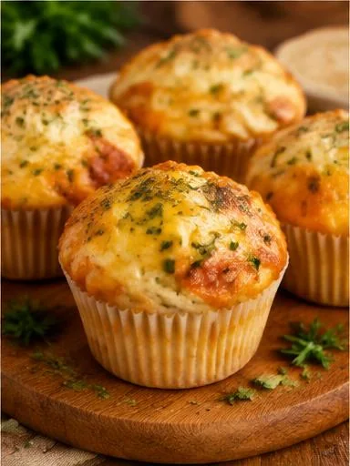 Muffin salgado de queijo e ervas