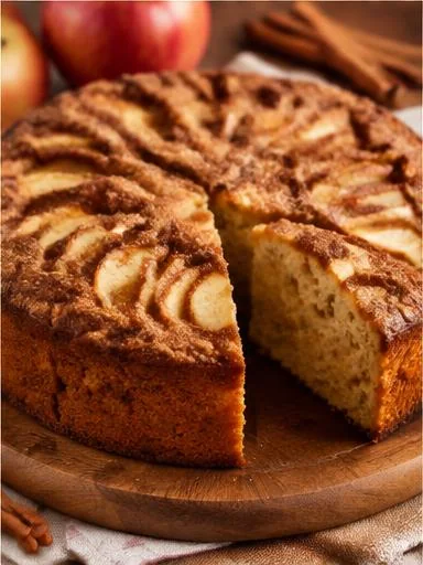 Bolo de maçã com canela