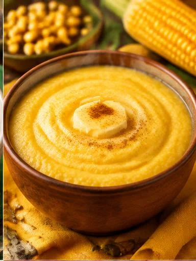 Mingau de fubá proteico